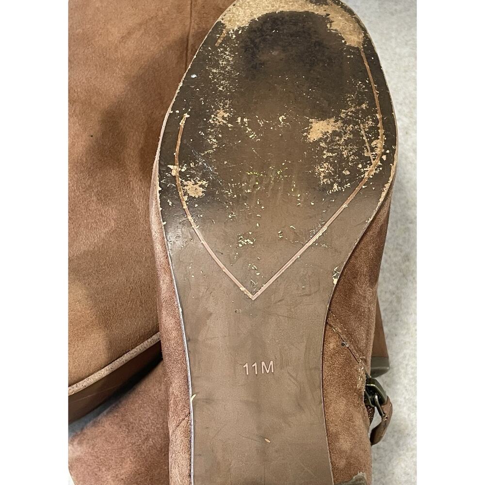 Halogen 'Cori' Round Toe Bootie, Rust Colored Suede, Womens Size 11 Side Zipper - Picture 10 of 11